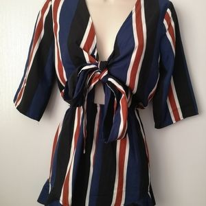 Multistriped romper